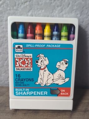 101 Dalmations 16 Crayons New Old Stock Vintage